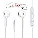 Earbuds Headset [2 Pack ] Perfect Sound EarPods with Remote and Mic 3.5mm Jack Earphones Stereo Noise Lsolation Earbuds Fits Apple iPhone iPod iPad Mac Android Samsung Galaxy Kindle MP3 MP4 (White)