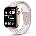 Compatible for Apple Watch 38MM 42MM,RUOQINI Dual-color Soft Silicone Sport Replacement Band Compatible for Apple Watch Series 3, Series 2, Series 1 S/M M/L Size