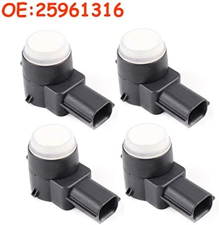 Reverse Backup Object Sensor 4 PIECES 25961316 25962147,25961317, 21995586,15239247, 25961321 For Opel Buick Cadillac Chevrolet GMC 2009-2010 Parking Sensor,White