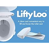 Lifty Loo Antimicrobial Toilet Seat Handle - 2 Pack. Lift More. Less Mess. (White)