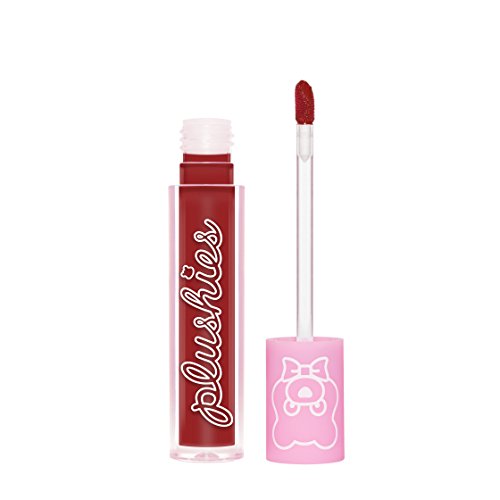 Lime Plushies Liquid Lipstick (JAM). Sheer Long Lasting Liquid Lipstick in Deep Red. (0.11 fl oz/3.5 ml)
