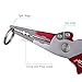 Piscifun Fishing Pliers Braid Cutters Split Ring Pliers Hook Remover Lightweight Fish Holder (Red & Silver)