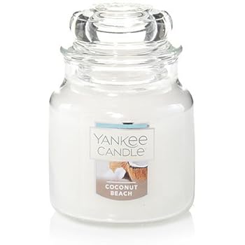 Yankee Candle Coconut Beach Small Jar Candle, Fresh Scent