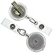 Bulk 25 Pack - Clear Translucent Retractable ID Badge Reels with Alligator Swivel Clip - Bulk Badge Holder Blanks with Swivel Clips for Nurses, Teacher, and Office Employeesby Specialist ID (Clear)