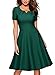 MissMay Women's Retro 1950s Short Sleeve A-Line Cocktail Party Swing Dress