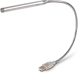 Hama Swan Neck LED Stripe Light USB Notebook PC Keyboard Silver Metallic view 4