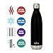 MIRA Stainless Steel Vacuum Insulated Water Bottle | Leak-Proof Double Walled Cola Shape Bottle | Keeps Drinks Cold for 24 Hours & Hot for 12 Hours (Black Shiny, 25 oz)