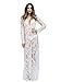 Yomoko Women Sexy Deep V-Neck Lace Maternity Photography Maxi Dress White