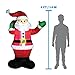 Inflatable Santa Santa LED Light Up Giant Christmas Xmas Inflatable Santa Santa Carry Gift Bag for Blow Up Yard Decoration, Indoor Outdoor Garden Christmas Decoration