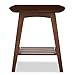 Baxton Studio Sacramento Mid-Century Modern Scandinavian Style End Table, Dark Walnut