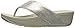 FitFlop Women's Swoop Toe Thong Flip Flop, Silver, 7 M US