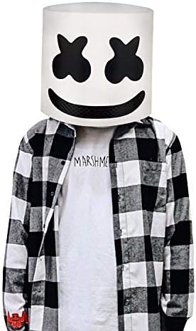 Waylike Marshmello Helmet DJ Marshmello Mask for Halloween Mask Props Full Head Mask Halloween Costumes Cosplay Mask