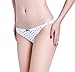 Queenie Ke Women's Comfort Cotton Rich Snug Fit Ultra Low Brief Panty Size L Color White Heart/Blue Stripe/Sky Blue/Ocean Blue 4 Pack