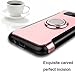 DONWELL Galaxy J3 2017 Business Style Hybrid Shockproof Protective Phone Case Cover with Built-in Ring Grip Stand Holder for Samsung Galaxy J3 Emerge/Express Prime 2 / Amp Prime 2 (Rose Gold)