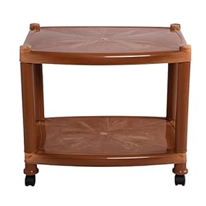 Cello Orchid Center Trolley Table  (Sandalwood Brown)