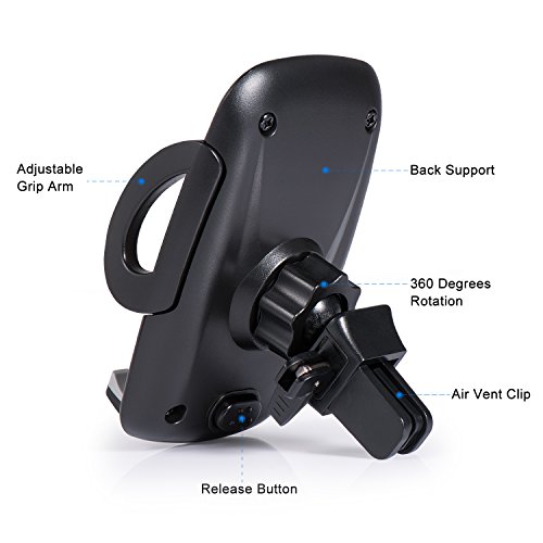 Car Phone Mount, Air Vent Cell Phone Holder for Car Compatible with iPhone 11 Pro Max XS Max X 8 7 Galaxy S10 S9 S8 and Smartphones