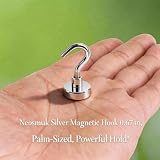 Neosmuk Magnetic Hooks 22lb Heavy Duty Pack of 10 White view 2