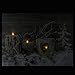LED Lighted Country Rustic Winter Triple Candles Christmas Canvas Wall Art 12