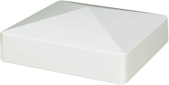 White Vinyl Picket Fence Post Caps - Pointed Sharp Design, 5-Pack For Fence Tops