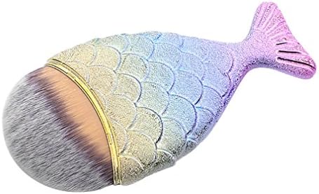 Start Two-color Hair Brush Fish Scale Fishtail Bottom Powder Foundation Makeup Cosmetic Brush