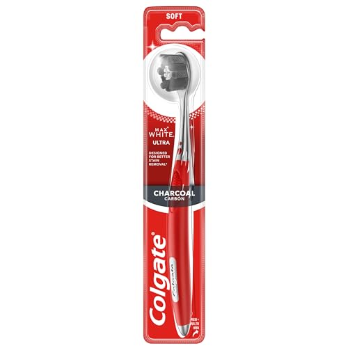 Spazzolino Manuale Colgate Max White Ultra, Sorriso Più Luminoso, Rimuove le Macchie Superficiali, Pulisce Tra i Denti, Setole ad Alta Densità, Imballaggio Riciclabile