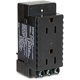 EMPHATEC 330036 with LED (ON = Power ON), CSA (CERT.) UL (RECOGNIZED), AC Duplex Outlet, 15 AMPS, DIN Rail, 42 MM