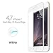 iPhone 7 Screen Protector, Mothca 3D Curve Edge Tempered Glass Full Screen Coverage Edge to Edge HD Clear Screen Protector Film with Thin but Tough Piano Paint Finish Steel Alloy Frame (White)