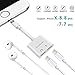 Nicexx Adapter & Splitter Compatible IP 7/7 Plus 8/8 Plus/X, Headphone Jack Aux Audio & Charging & Calling & Sync Cable Connector Earphone Charger– White