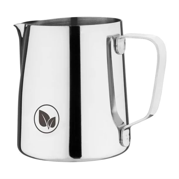 Olympia Vegan Milk Jug Stainless Steel 340ml - Metal Mini Creamer Pitcher for Coffee Art HC608