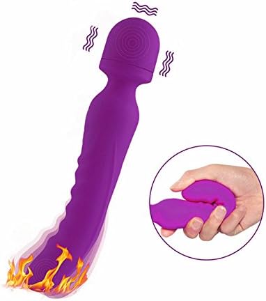 AuPolus Waterproof Heating Rechargeable Silicone Vagina Clitoris Stimulator Sex Adult Wand Massager Toy Vibrator