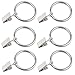 Hulless 36Pcs Metal Curtain Clip Rings 1.25 inch Metal Curtain Rings with Clips.