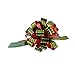 Metallic Red & Green Striped Pull Bows - 8