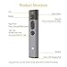 Doosl Upgraded Presentation Remote Clicker Green Light, Metal Powerpoint Clicker 400mAH Rechargeable Hyperlink PPT Office Wireless Presenter Remote for Mac Laptop