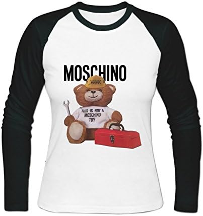 Moschino Womens Long Sleeve Basenall T-Shirt L White
