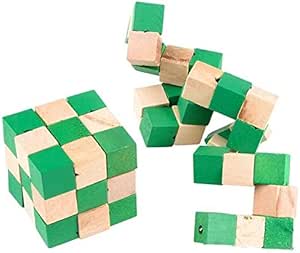 wooden rubik's cube puzzle