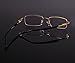 Agstum Titanium Half Rim Glasses Frame Optical Eyeglasses 55-18-145 (Gold, Clear)