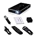 ExquizOn DLP Smart Projector Android 7.0 1G RAM + 8G ROM Mini Portable Projector, Support WiFi USB HDMI Bluetooth TF, for Home Theater Business Meeting Traveling (P8I)