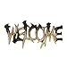 Rivers Edge Products Hanging Welcome Sign Plaque - Indoor Outdoor Welcome Home Sign for Front Door, Porch, Entryway - Gift-Ready Rustic Poly Resin Wall Decor Art - Deer Antler