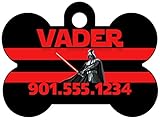 Disney Star Wars Darth Vader Dog Tag Pet Id Tag Personalized w/ Your Pet's Name & Number