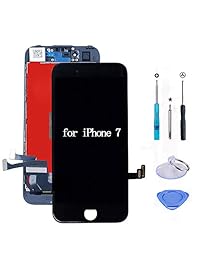 URSEND - Pantalla LCD táctil digitalizadora de pantalla de repuesto para iPhone 7, color negro con kit de herramientas de reparación