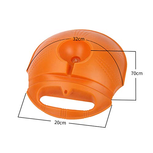 Efaster Tennis Trainer Rebounder Ball, Trainer Cemented Baseboard with Rope, Perfect Solo Tennis Trainer, Self-Study Tennis Rebound Player Training Aids Practice for Beginners & Intermediate (Orange)