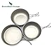 CATOP Titanium Bowl Pan Set 3 Piece Outdoor Camping Hiking Backpacking Cooking Picnic Cookware Mess Kitthumb 4