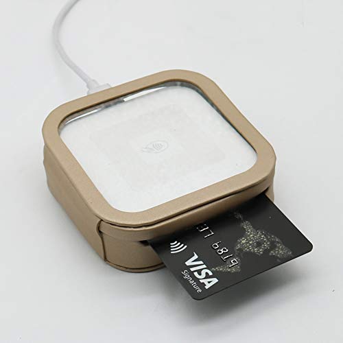 Case for Square Contactless, Also fit for Chip Reader, Dock for Reader, Gold, by AweGo.