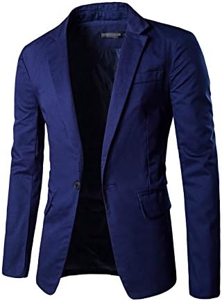 Mgueac Christmas Men Notched Lapel Center-Vent Back One-Button Blazer