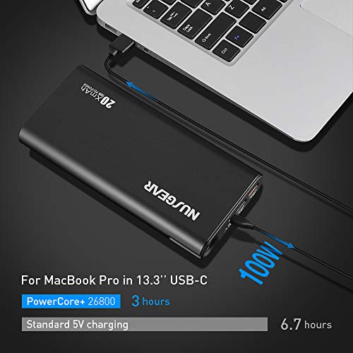 100W Power Bank With 20000mAh Power Delivery Charger, NusGear Portable