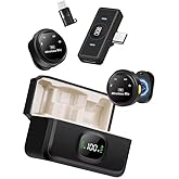 HOMEPAC Mini Microphone for iPhone,Wireless Microphone with AI Noise Cancellation, Plug & Play, Up to 24-Hour Total Use with Charging Case, Ideal for TikTok, YouTube, Vlogging & Live Streaming