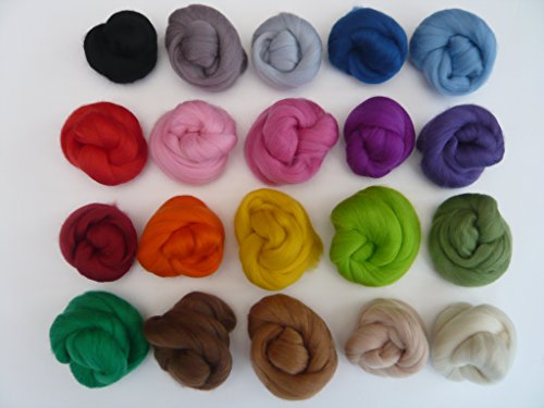 Heidifeathers Premium Boxed WET FELTING Kit - 20 Merino Colours - Thumbnail 2