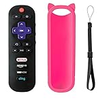 Remote Control for TCL ROKU TV RC282 RC280 55S405 40S3800 50UP120 65S401 32S301 32S850 32S3700 32s305 32S3750 43FP110 43UP120 48FS3700 48FS3750 50FS3850 50UP120 28S3750 32FS3700 32S850 (Pink Case)