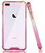 BAISRKE Clear Case for iPhone 7 Plus, Slim Shock Absorption Protective Case Soft TPU Bumper & Hard Plastic Back Cover Phone Cases for iPhone 7 Plus / 8 Plus 5.5 inch - Red Pink Gradient