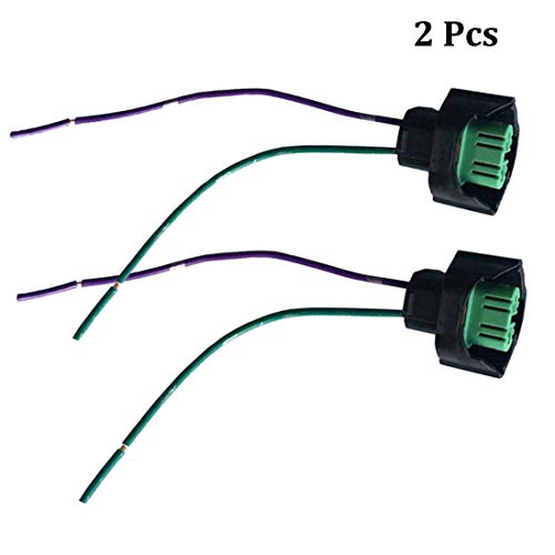 H8 H11 LED Headlight Bulb Connector for Vehicle Headlight Fog Light Replacement Female Socket Wire Harness 2Pcs